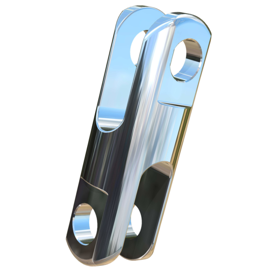Titanium Double Jaw Toggle for 5/8 inch (16mm) Clevis pins with 0.63 inch wide jaw slots 2 inch deep